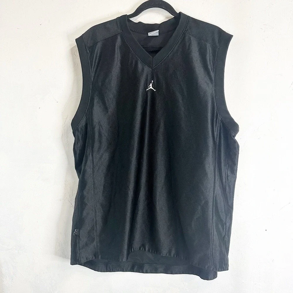Jordan Vintage Mens Sleeveless Tank Top Mesh Athletic Gym Jersey Top Y2K XL